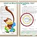TI-TOO Baby Monkey Musical Crawling Toys 1-3 Year Old Boys Girls, Monkey Toddler Walking and Ring Toss Game Toys, Tummy Time Toys with Music & Lights Christmas Birthday Gifts for 3+ Boys Girls.
