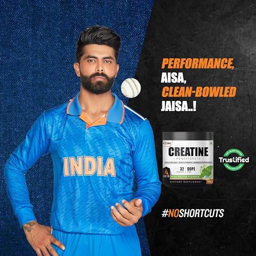 Image of AS-IT-IS ATOM Creatine Monohydrate 250g - 80 Servings | Dope Free | Enhances Performance | Promotes Muscle Gains | Kiwi Fusion Flavour