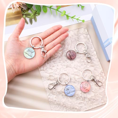 Image of Lemecima 18Pcs Christian Keychain Bulk Bible Verse Religious Keychain Scripture Quote Inspirational Gifts Supplies for Men Women