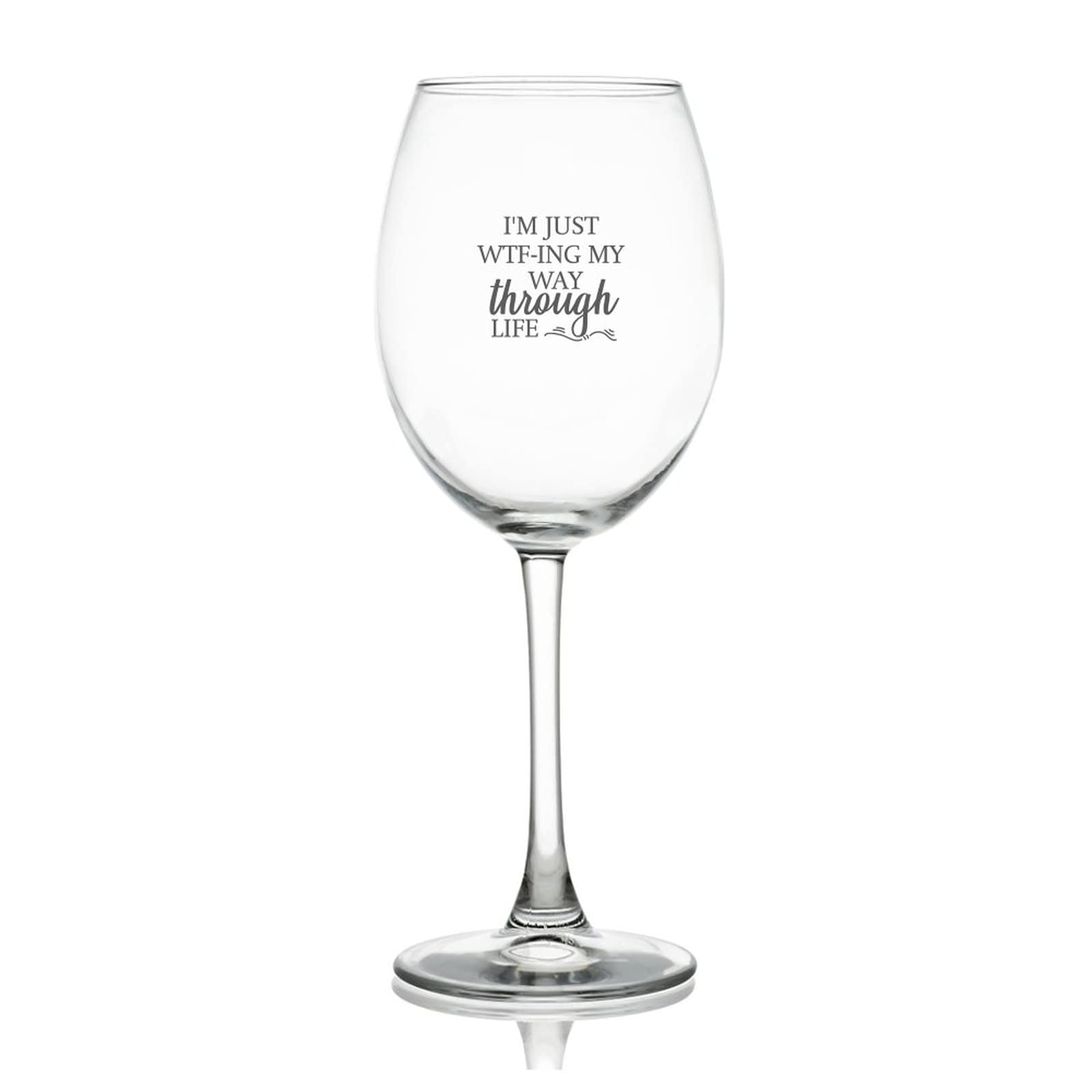 Verre à vin 500 ml avec inscription humoristique pour cocktail de fête