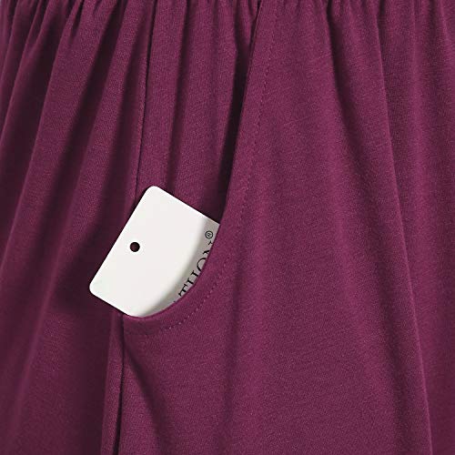 Image of YATHON Casual Dresses for Women Sleeveless Cotton Summer Beach Dress A Line Spaghetti Strap Sundresses with Pockets