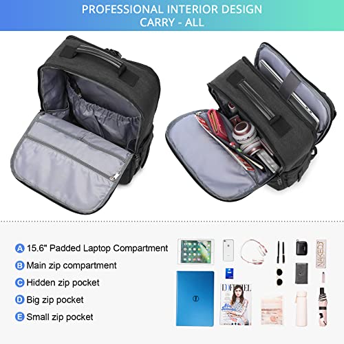LOVEVOOK-Laptop-Backpack-for-Women-Men-156-InchTravel-Backpack-for-Women-FashionBackpack-Purse-Laptop-Bag-Work-Bag-BookbagsNurse-Teacher-College-School-BackpackBack-Pack-with-USB-PortBlack