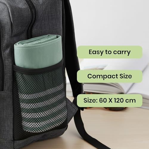 Image of Mush Grab & Go Bamboo Travel Towel | 100% Bamboo Bath Towel for Beach, Hiking & Gym Towel for Men Workout | Compact Towels with Travel Bag | 60x120 cms, 250GSM Quick Dry & Featherlight | Green