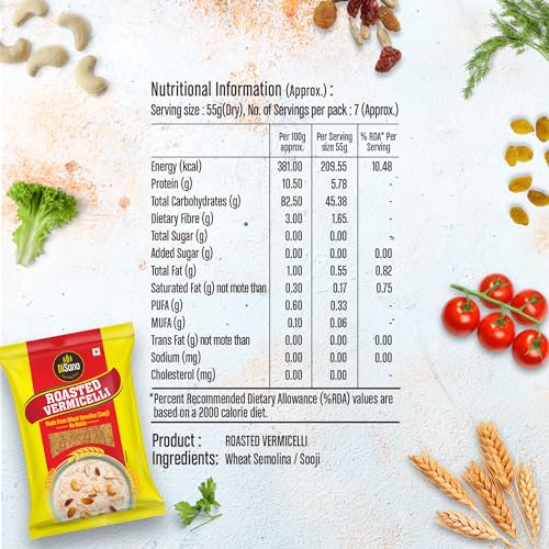 Image of DISANO Roasted Wheat Vermicelli, No Maida, 425 Gram - Cholesterol Free