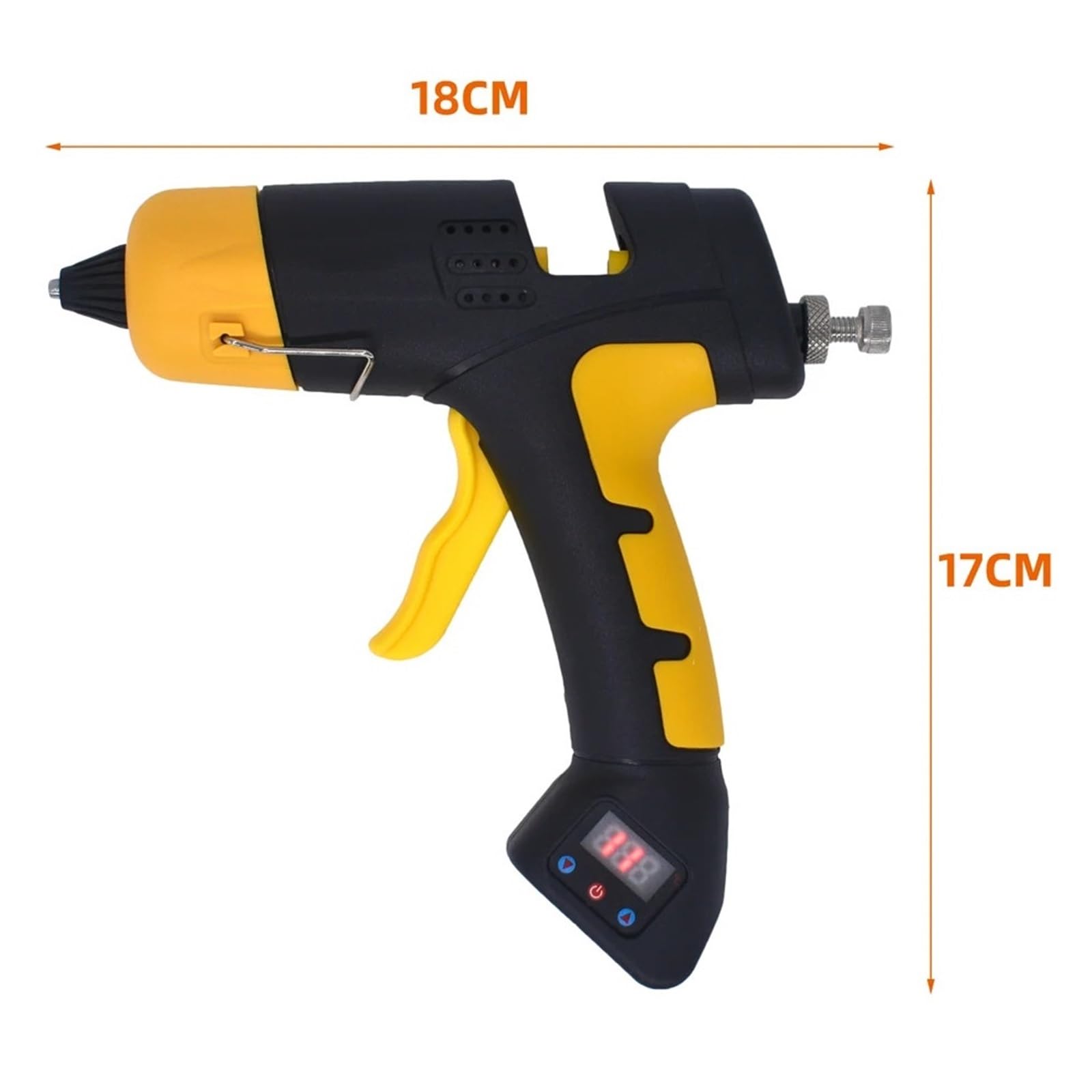 Pistola de Silicona Pistola De Pegamento De Fusión En Caliente, Batería De Litio Inalámbrica De 60w, Pantalla Digital, Temperatura Ajustable, Uso, Barra De Pegamento De 7mm, Herramienta De Reparación
