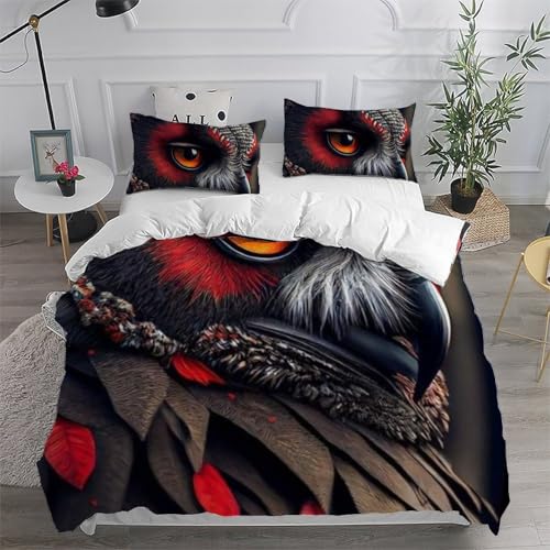 Housse de couette 200x200 fermeture éclair microfibre Animaux Flying durable