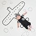 Produktbild Milestone Decke für Neugeborene, Baby Geburtstag Fotografie Foto Requisiten Wickeldecke, oenbopo Baby Monatliche Milestone Fotografie Requisiten Shoots Hintergrund Tuch 100 x 100 cm (Rocket)
