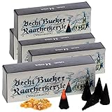 Die Aecht Bucker Raacherkerzle werden aus Holzkohle und natürlichen Harzen hergestellt.