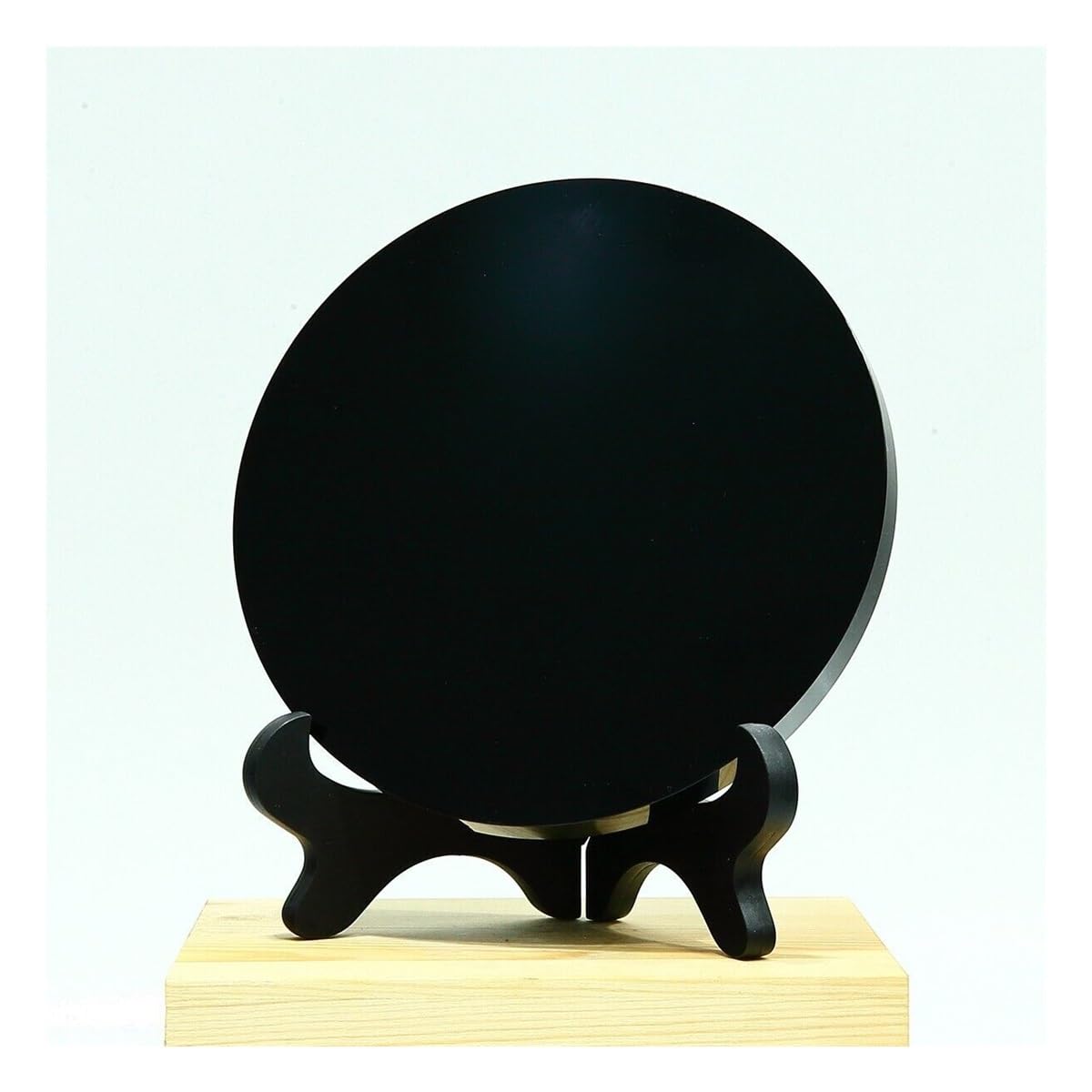 QWZTAEOZA 1pcs 10cm Obsidian Disc Quartz Crystal Home Decoration Gem