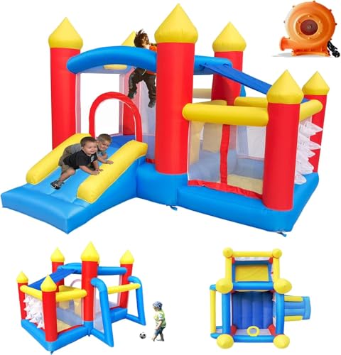 Ballsea Castillo Hinchable Con Soplador Para Niños de 3 a 8 Años   Interior 312 × 272 × 200 cm