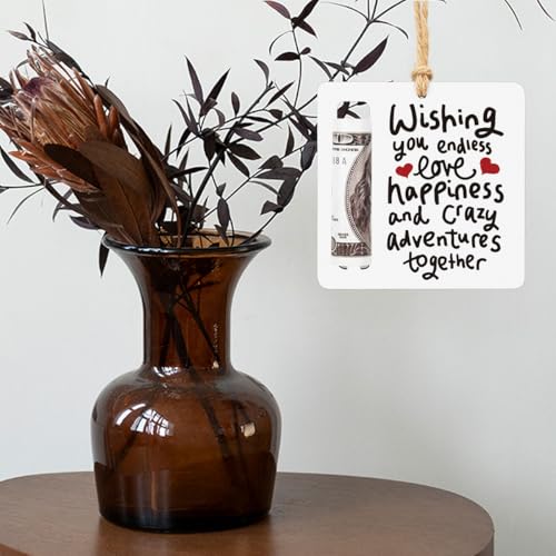 Wedding Money Holder Wedding Gifts for Couples Newlyweds Funny Newly Wed Gifts for The Husband Wife Engagement Money Holder for Cash Decoration4