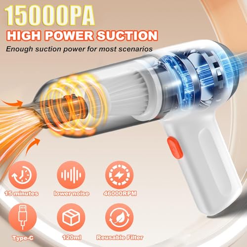 Wuular 3-in-1 Mini Car Vacuum Cleaner
