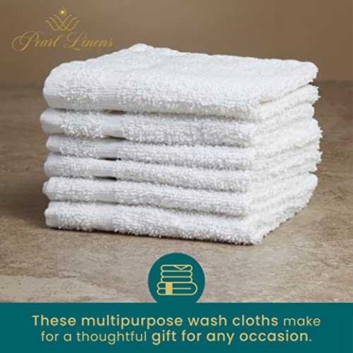 Pearl Linens Economy Cotton Washcloth Bulk Pack- Use As Gym Towels, Hand Towels, Pet Towels, Kitchen Towels, Dishcloth Sets, Pack Of 24, Soft, Highly Absorbent, 400 Gsm, 12 X 12 Inches #TOP3