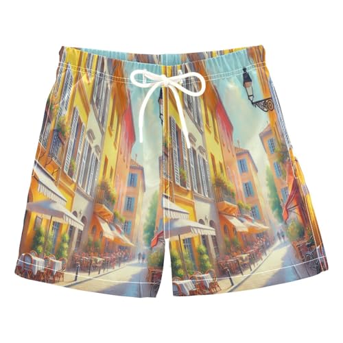 Street Romantic Flower Boys Swim Trunks Quick Dry Toddler Swimsuit Boy Swimwear Board Shorts Bathing Suits XS