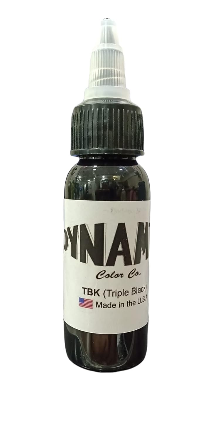 Dynamic Colors - Triple Black - Tattoo Ink 1oz Bottles Pigment (Repack)