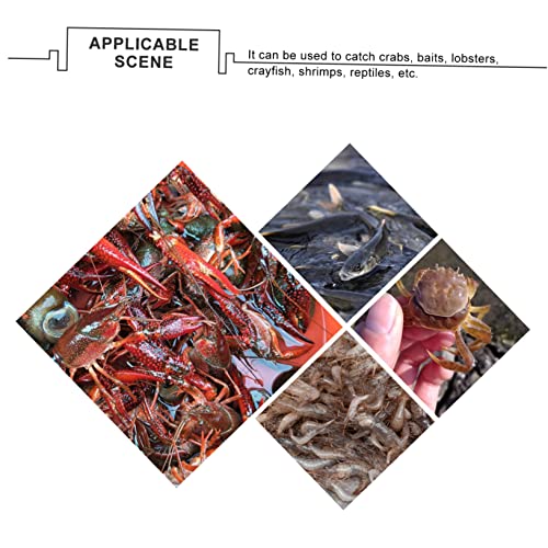 INOOMP 1 Conjunto Rede De Pesca De Camarão Cesta Alimentadora De Caranguejo Rede De Pesca De Carangu