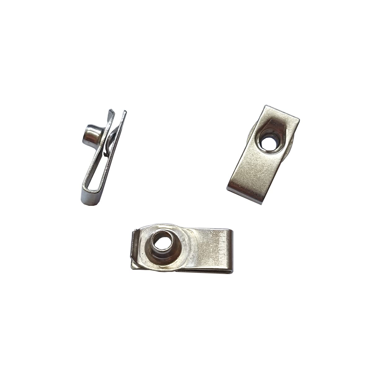 M6 Long Stainless Steel U -Style Clip-On Nut,U-Type Fasteners (Pack of 25)