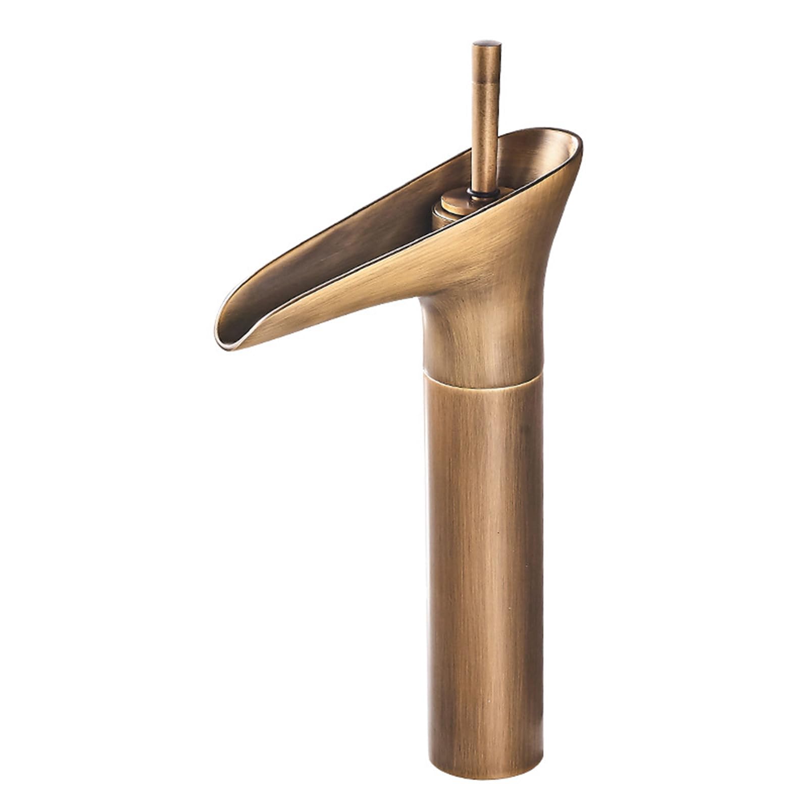 FQWNCIEG Antique Copper Basin Taps Waterfall Taps for Bathroom Sink Hot and Cold Single Hole Installation,high