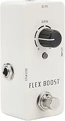 Asixxsix Pedal Boost, True Bypass Mini Clean para Guitarra Elétrica, Pure Boost Com Ganho de + 10dB, Almofadas de Borracha Antiderrapantes, Liga de Alumínio, Pedal de Efeitos de Guitarra