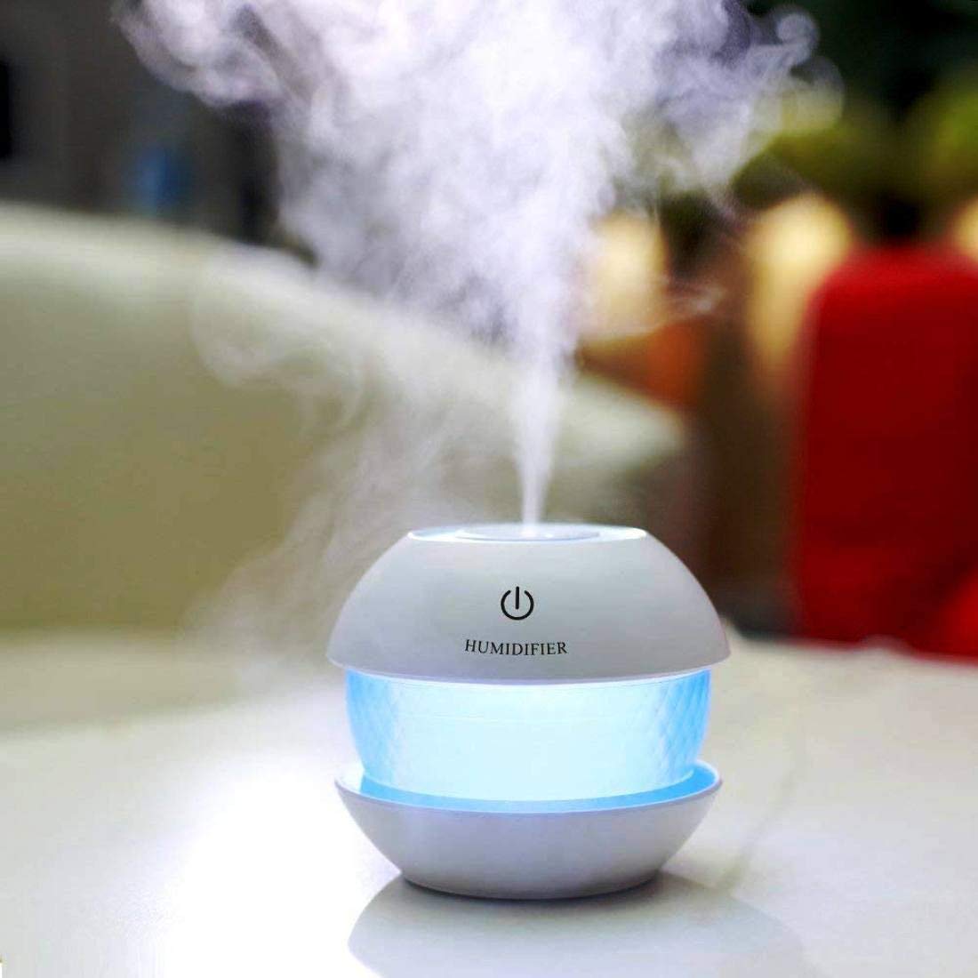 Magic Diamond USB Mini Ultrasonic Humidifier Filter Type Portable Air Purifier with LED Light & Auto Shut Off for Car, Office Cabin and Small Rooms (150 ml)(Multicolor)-image-8