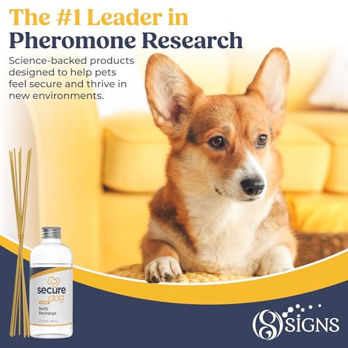 Image of SecureDog Pheromone Home Stick Diffuser 30-day Refill Kit, Passive Diffuser Creates Secure Environment for Stress Management, Supports Calm and Well-being, Naturally Relieving Anxiety and Stress