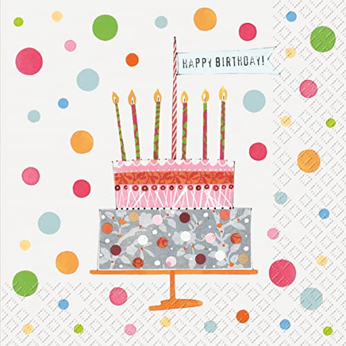 12 x STEWO Lunchservietten Happy Birthday - 33 x 33 cm 20 Stück.