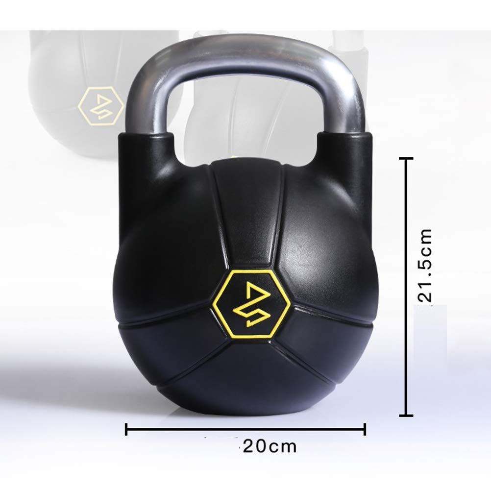 Kettlebell AGYH Acciaio Nero, Attrezzatura per L'allenamento della Forza Domestica, Pesi per Esercizi Push-up ， 8 kg / 12 kg / 16 kg / 20 kg / 24 kg (Size : 16kg/35.2lb)