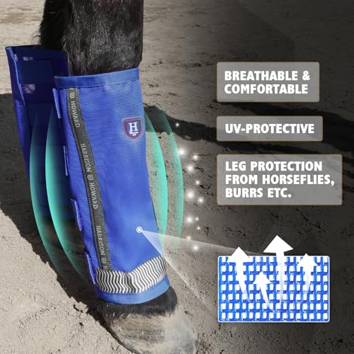 Bottes amples pour cheval Harrison Howard pour protéger des coups de soleil et des irritations M