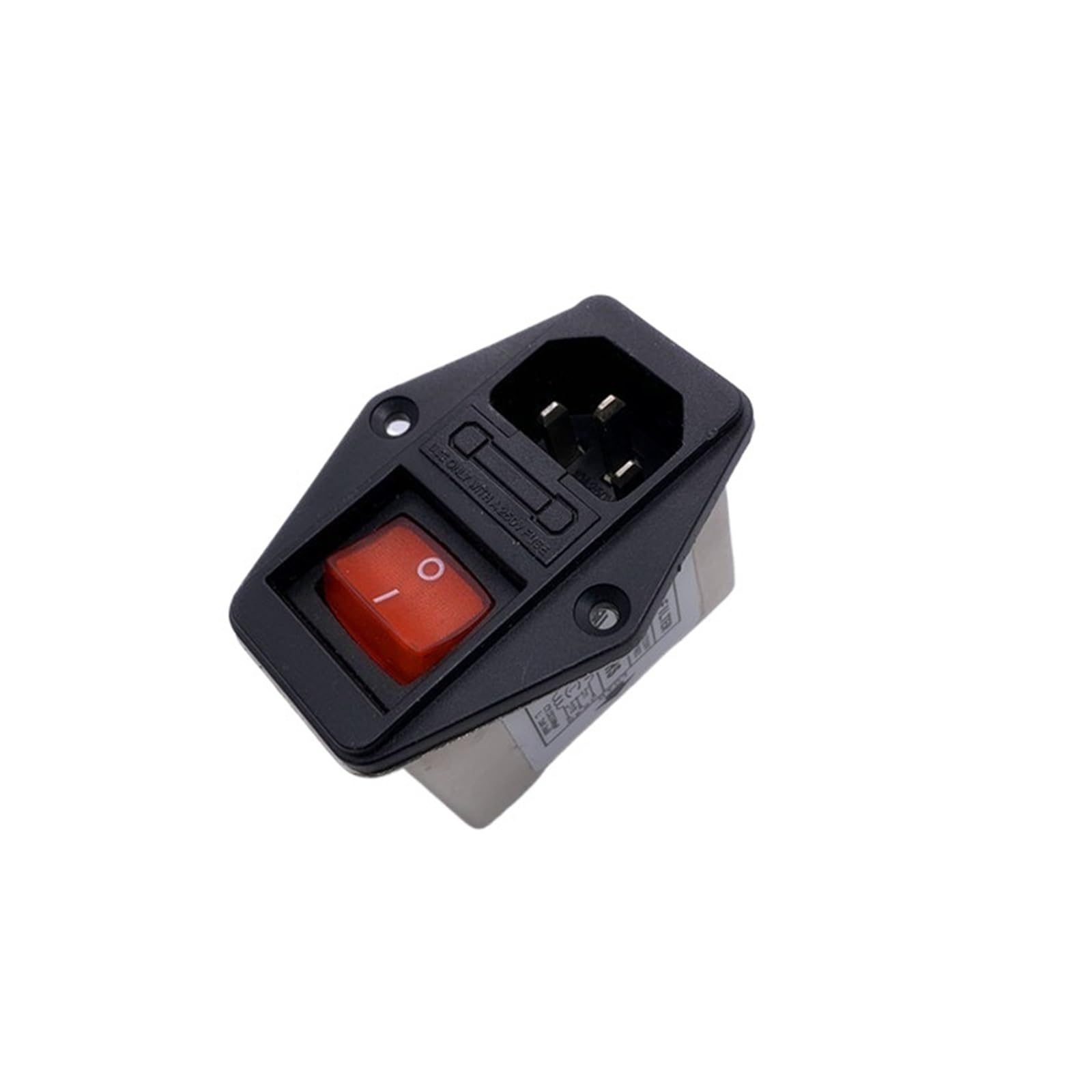 Filtro CW2B-6A-T con interruptor de seguridad rojo enchufe de potencia 220V para interferencias EMI