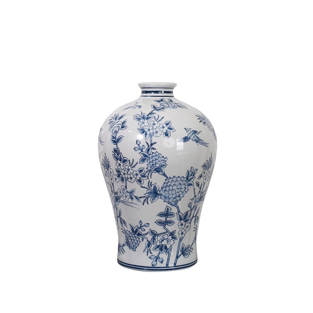 Dining Table Decor Chinese-style Porcelain Ceramic Vase Homestay Hotel Retro Living Room Flower Arrangement Device Entrance Ornaments Kitchen Decor
