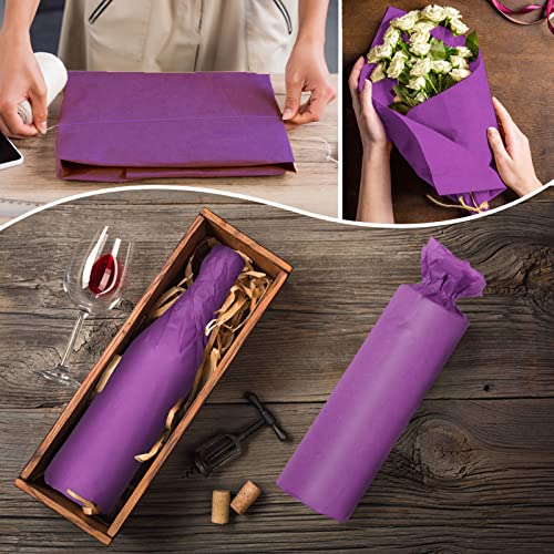 Image of 100 Sheets Plum Tissue Paper Artdly 14 x 20 Inches Orange Wrapping Paper Bulk for Weddings Birthday DIY Project Christmas