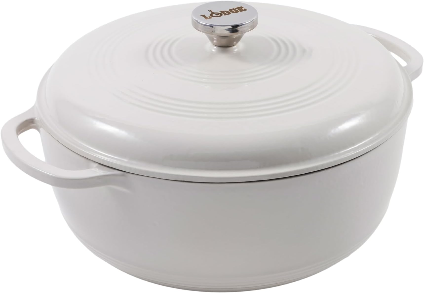 Lodge 7.5 Quart Enameled Cast Iron Dutch Oven - Oyster White