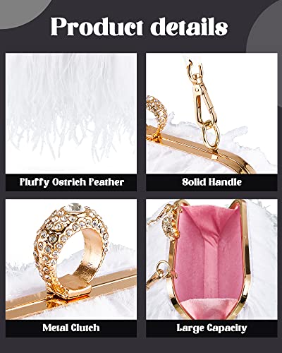 Image of Tessco for you Ostrich Feather Purse for Women