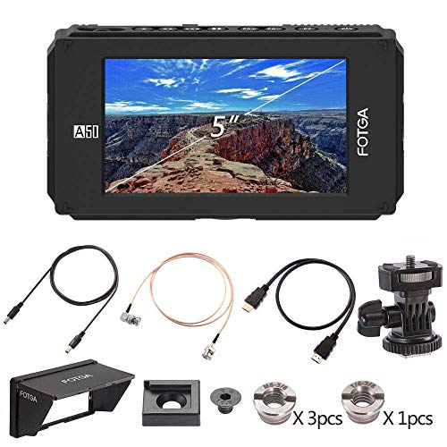 Image of Fotga A50TLS 5 inch DSLR Camera Touch Screen Video Field Monitor HD 1920x1080 3D LUT, 3G SD, Support 4K HDMI Input Output Dual NP-F550 F970 F570 F550 Battery Plate for Sony A6500 Panasonic GH5 Canon 5D
