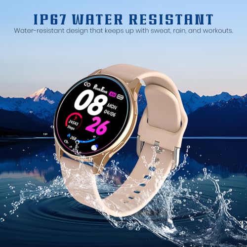 Image of PunnkFunnk Active 5 Smart Watch with 1.3 inch AMOLED HD Display | Bluetooth Calling, AI Voice Assistant, 100+ Sports Modes, Heart Rate & SPO₂ Tracking, IP68 Waterproof for Men & Women- (Pink)