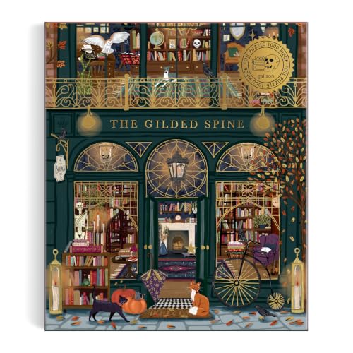 Galison - Rompecabezas The Gilded Spine 1000 piezas con foil para adultos miniatura 6