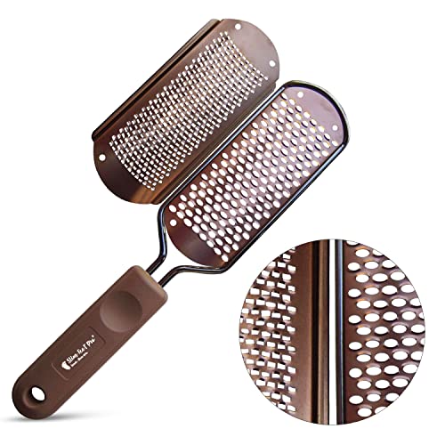Kit rappe pies pedicura manual profesional de acero inoxidable para eliminar callos, cuernos, pieles muertas, callus, durillones, pies secos y agrietados, lima para cuidado de pies doble sin esfuerzo