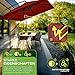 tillvex® Alu Sonnenschirm Rechteckig Ø 330 cm + Abdeckung mit Kurbel | Ampelschirm Eckig mit Ständer & Windschutz | Gartenschirm UV-Schutz Aluminium | Kurbelschirm Marktschirm wasserdicht 360° drehbar