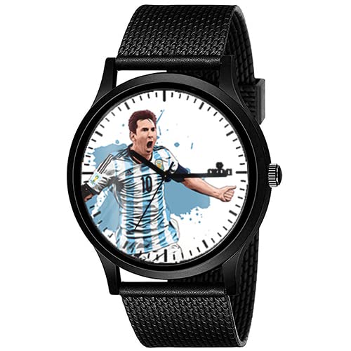 AROA Watch New Watch for Lionel Messi Free Kick Art Work Model : 391 Men Black Metal Type Rubber Analog Watch White Dial for Men Stylish Watch for Boys (B0C397T4R9) Amazon Price History, Amazon Price Tracker