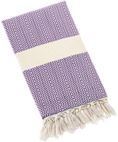 Eshma Mardini Turkish Cotton Quilt Bed Spread Blanket Bed Cover for All Season 98" x 77.5" - Purple