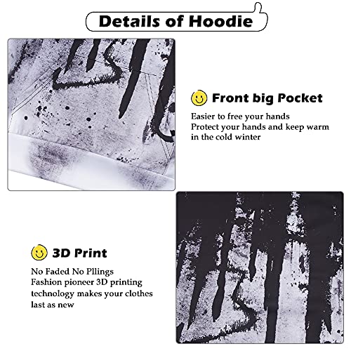 Image of Lovekider Boys Hoodies Sweatshirt Cool 3D Print Pullover with Big Pocket for Kids Fashion Warm Winter 6-16 Years
