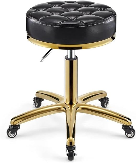 DZYHFCO Height Adjustable Swivel Stool with Wheels, Heavy Duty