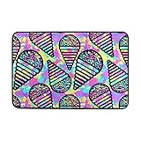 Chen Miranda Ice Cream Geometrical Door Mat Carpets Indoor Outdoor Area Rugs Office Door Mat Non-Slip for Bedroom Bathroom Living Room Kitchen Home Decorative 23.6x15.7 inch Lightweight