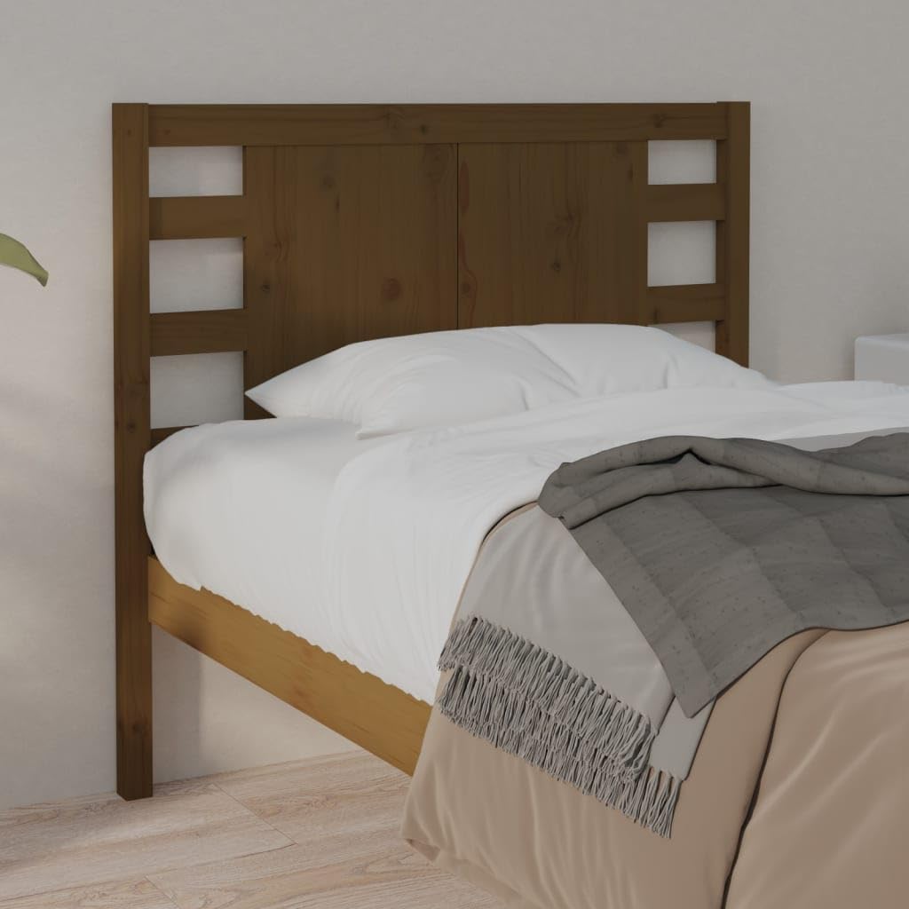 818753 Testiera Ambra 96x4x100 cm in Legno Massello di Pino Testata in Legno,Testata Letto Matrimoniale Muebles Dormitorio Spalliera Letto Testiere per Letto Matrimoniale
