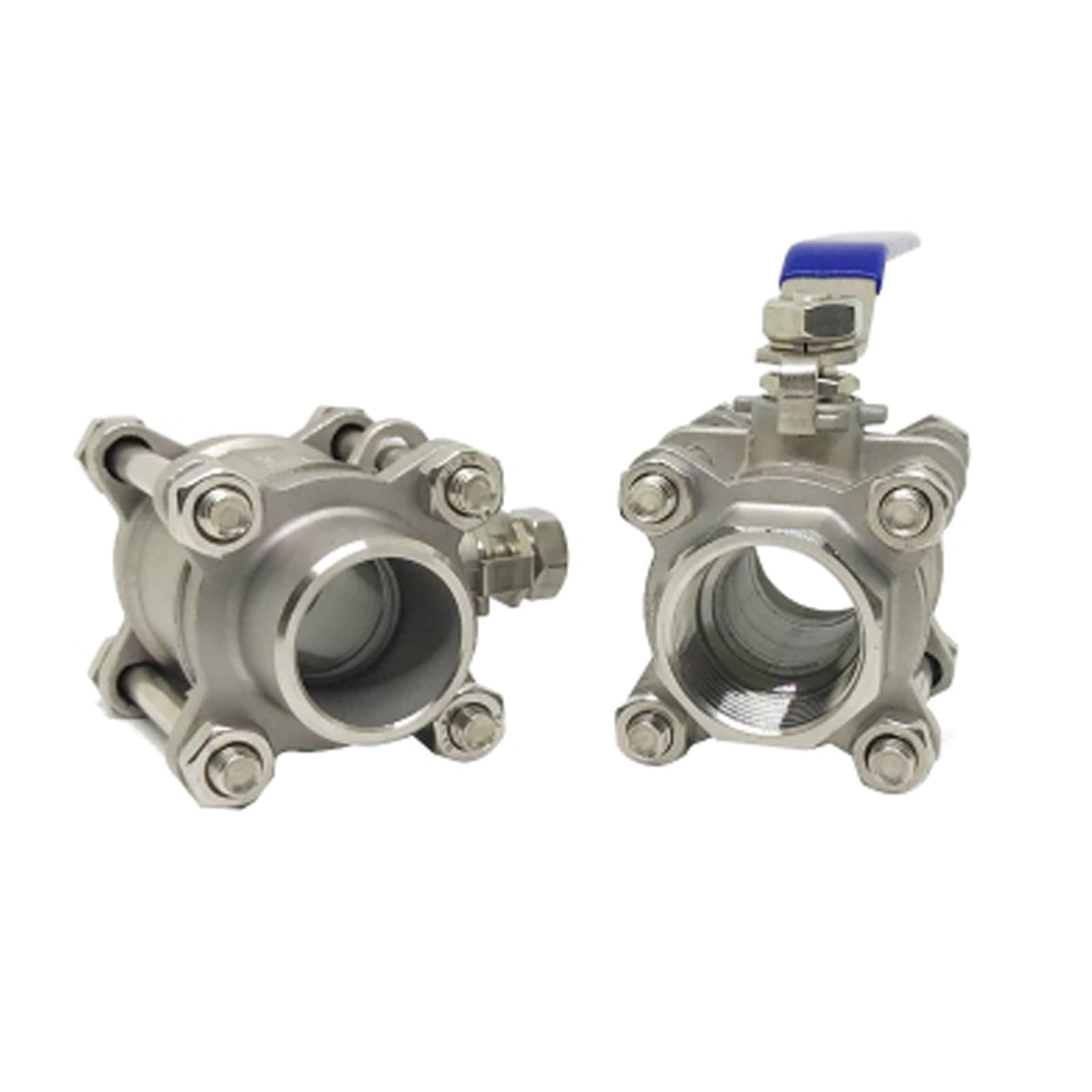 Válvula de Bola Tres Piezas con Rosca Acero Inoxidable 2,5"(Ss201)