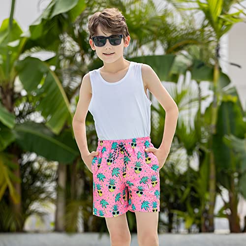 Image of Cozople Boys Swim Trunks Compression Liner Swim Shorts Quick Dry Bathing Suit with Boxer Brief Swimwear 2-20T