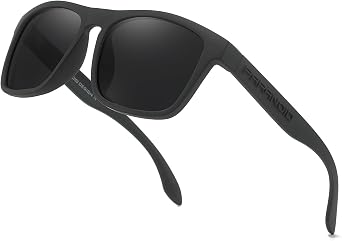 DUBERY Polarized Sunglasses for Men Women UV400 Protection Square Driving Sun Glasses Trendy Shades P8818