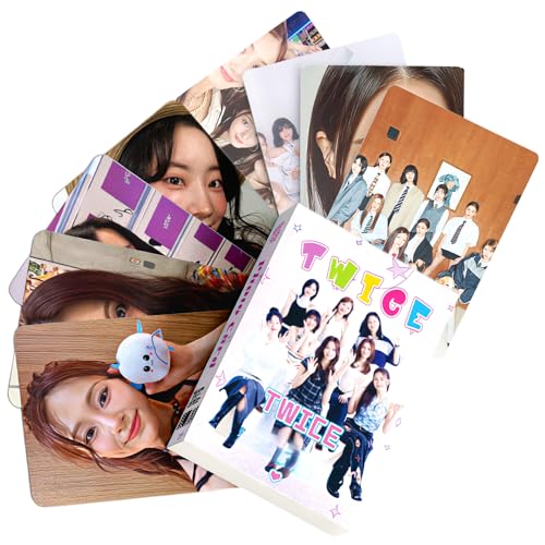 PYAJUU KPOP TWICE Photocards 50PCS TWICE Laser Photocards Album Photo Cards Gift for Fans Kpop Gift Set 2026 Greeting Cards Party Room Decoration (PURPLE)
