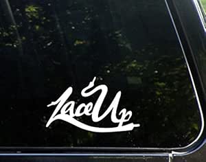 Amazon.com: LBM Graphics Lace Up - MGK Die Cut Decal Bumper Sticker for ...
