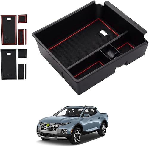 Autorder Ajuste personalizado para organizador de consola central Hyundai Santa Cruz 2022 2023 accesorios interiores caja de almacenamiento para